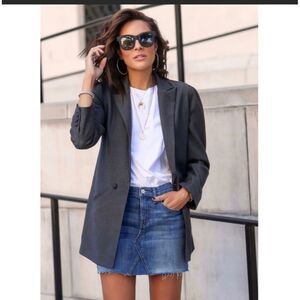 NEW Kendall & Kylie Denim Mini Skirt Frayed Hem 29